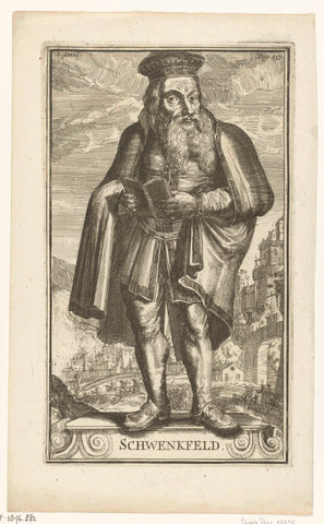 Portrait of Kaspar Schwenkfeld, Romeyn de Hooghe, 1701 Canvas Print