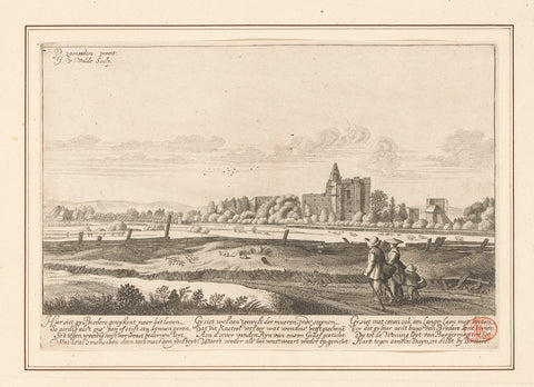 Gezicht op de ruïne van Kasteel Brederode, Jan van de Velde (II), 1628 Canvas Print