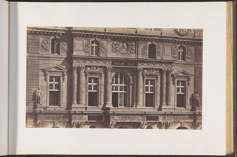 Façade of the first and second floors of the Pavillon Sully in the Palais du Louvre, Édouard Denis Baldus, c. 1857 Canvas Print