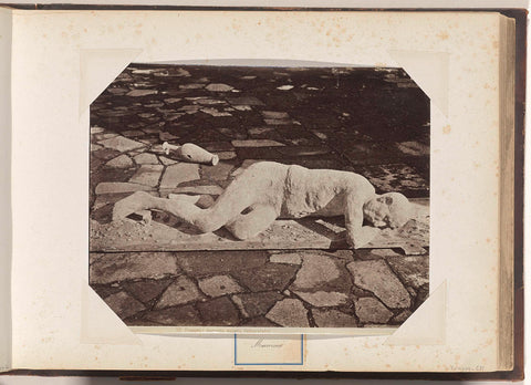 Cast of a victim of the Pompeii volcanic eruption, anonymous, c. 1880 - c. 1920 Canvas Print