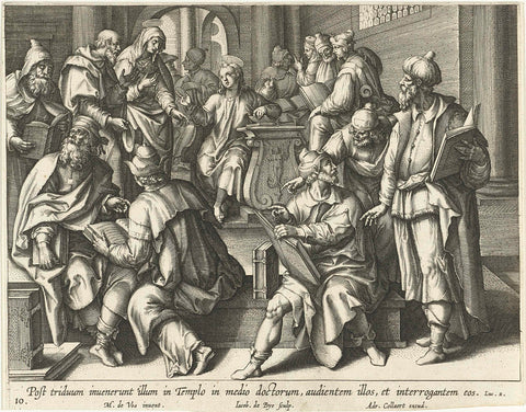 Christ Among the Teachers, Jacques de Bie, 1598 - 1618 Canvas Print