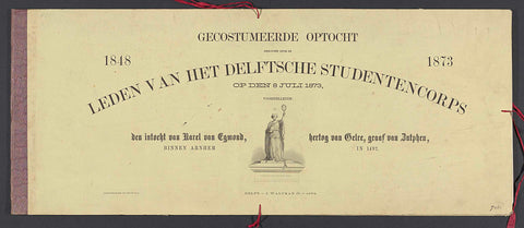 Cover for the plates of the Delft procession of 1873, Tresling & Comp., 1873 Canvas Print