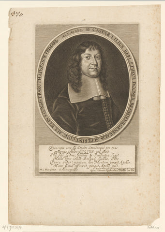 Portret van Caspar Lilien, Jakob von Sandrart, 1664 Canvas Print