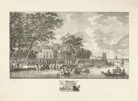 Exodus of 600 armed Amsterdam citizens to Utrecht, 17 July 1787, Jan Evert Grave, 1788 Canvas Print