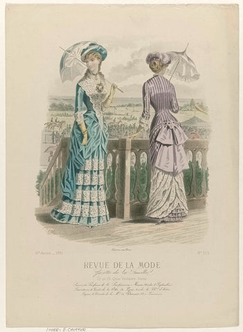 Revue de la Mode, Gazette de la Famille, Sunday, August 28, 1881, 10th year, No. 504: Soaps & Perfumes of Perfumery Ninon (...), E. Cheffer, 1881 Canvas Print