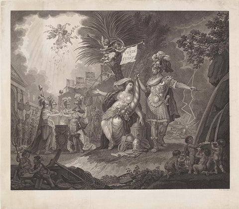 Allegory on the Peace of Amiens, 1802, William of Senus, 1802 Canvas Print