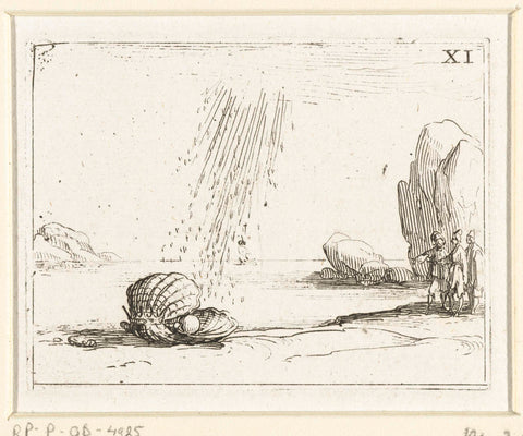 Oyster on a beach, Jacques Callot, 1646 Canvas Print