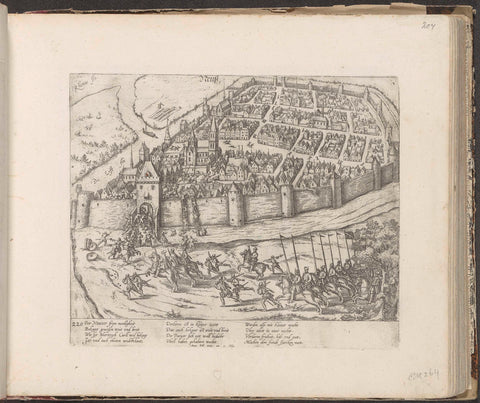 Capture of Neuss, 1585, Frans Hogenberg, 1587 - c. 1591 Canvas Print