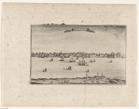 View of Surat, 1629, Adriaen Matham, 1646 Canvas Print