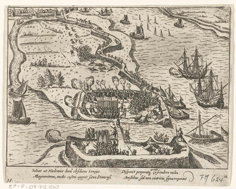 Battle of the Diemerdijk, 1573, anonymous, 1613 - 1615 Canvas Print