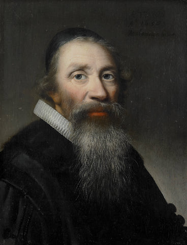 Portrait of a Man, probably a Clergyman, Anthonie Palamedesz. (copy after), 1650 Canvas Print