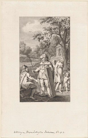 Clothing and armor of the Batavians, Reinier Vinkeles (I), 1786 Canvas Print