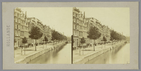 Keizersgracht near the Prinsenstraat, Amsterdam, Charles-Henri Plaut (attributed to), 1858 Canvas Print