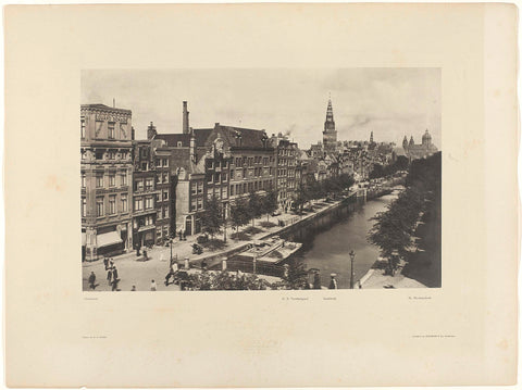 Oudezijds Voorburgwal near the Damstraat, seen from a house at Oudezijds Voorburgwal 185 or 187, Amsterdam, Gerrit Hendricus Heinen, c. 1889 - in or before 1894 Canvas Print