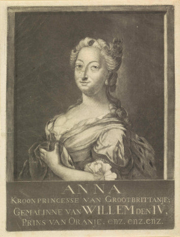 Portrait of Anna of Hanover, Rienk Jelgerhuis, 1770 Canvas Print