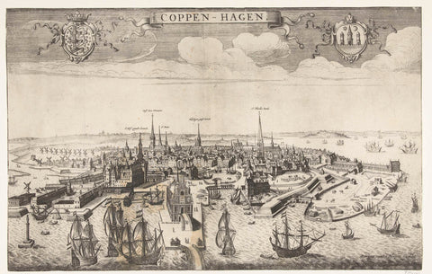 View of Copenhagen, 1659, anonymous, 1659 Canvas Print