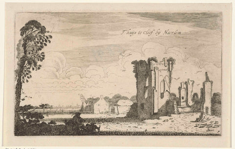 View of the ruins of Huis ter Kleef, Jan van de Velde (II), 1616 Canvas Print