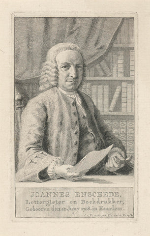 Portrait of Johannes Enschedé, Cornelis of North, 1768 Canvas Print