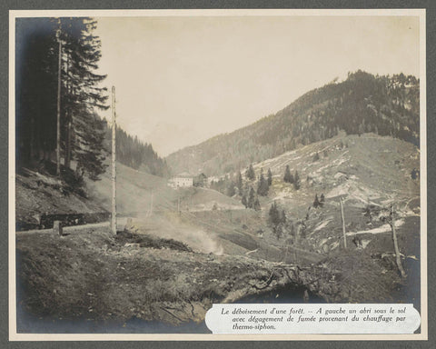 Deboste mountainside with a smoking shelter in the Dolomites, Henri de Rothschild (attributed to), 1916 Canvas Print