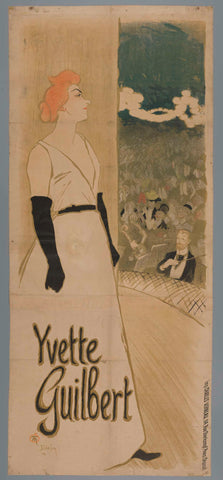 Yvette Guilbert Ambassadeurs, Théophile Alexandre Steinlen, 1894 Canvas Print