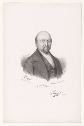 Portrait of Jean-Pierre Thénot, Auguste Legrand, 1845 Canvas Print