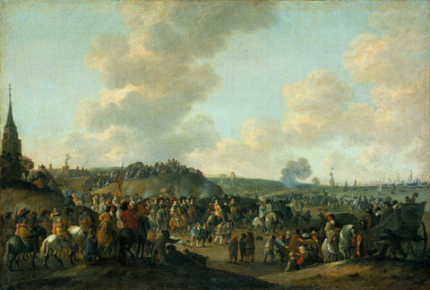 The Departure of Charles II of England from Scheveningen, June 2, 1660, Hendrick de Meijer, 1660 - 1683 Canvas Print