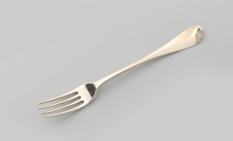 Fork with four teeth and a curved shank with rounded end, Fredrik Rudolf Precht (attributed to), 1766 Canvas Print