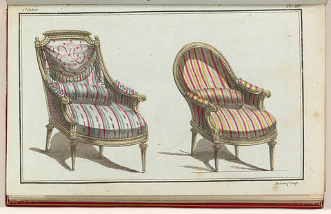 Cabinet des Modes ou les Modes Nouvelles, 15 February 1786, pl. III, A.B. Duhamel, 1786 Canvas Print