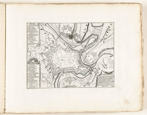 Map of Luxembourg, c. 1702, anonymous, 1702 - 1703 Canvas Print