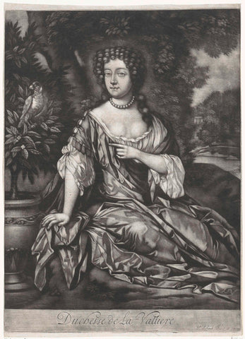 Portret van Louise Françoise de La Baume Le Blanc de la Vallière, Pieter Schenk (I), 1670–1713 Canvas Print