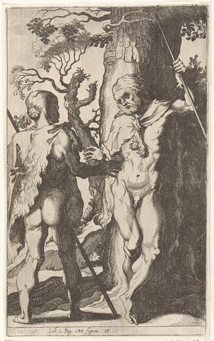 Two Germanic men, Simon Frisius, 1616 Canvas Print