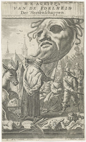 Cartoon on the arts, Reinier van Persijn, 1661 Canvas Print