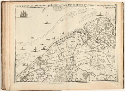 Map of West Flanders, 1707, Jacobus Harrewijn, 1707 Canvas Print