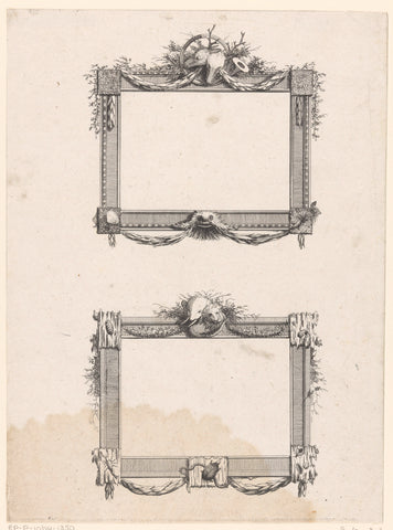 Frames with animals, Johann Thomas Hauer, 1758 - 1820 Canvas Print