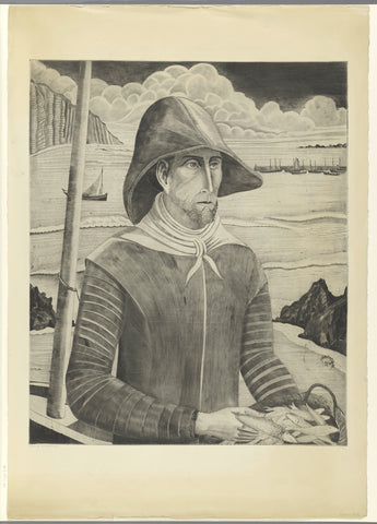 Breton fisherman, Lodewijk Schelfhout, 1929 Canvas Print