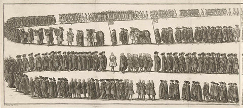 Funeral procession of William IV (left leaf), 1752, Iven Besoet, 1752 Canvas Print