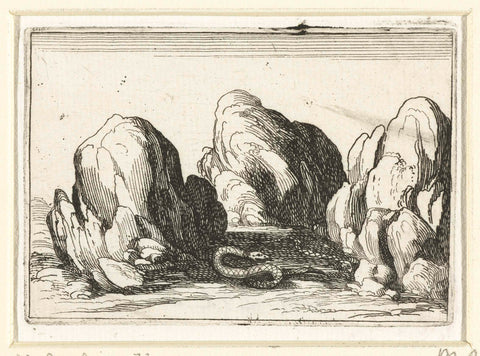 Vervellende slang, Jacques Callot, 1621 - 1635 Canvas Print