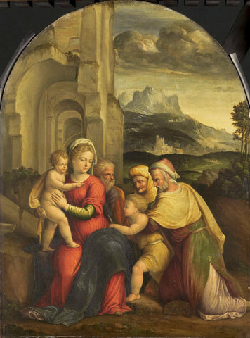 The Holy Family, Garofalo, c. 1535 Canvas Print