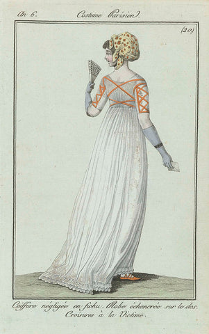 Journal des Dames et des Modes, Costume Parisien, 19 May 1798, Year 6, (20.): Coiffure négligée en fichu (...), anonymous, 1798 Canvas Print