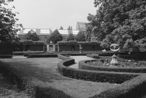 Garden with the van Logteren gazebo at the back, 1990 Canvas Print