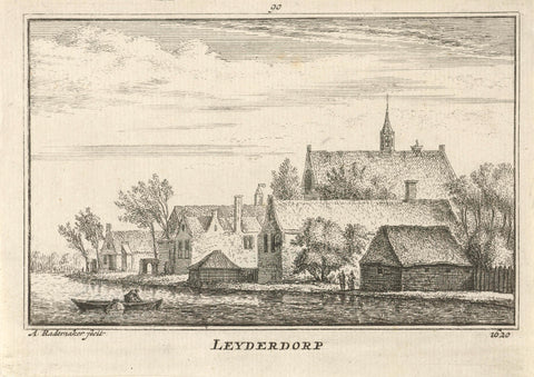 View of Leiderdorp, Abraham Rademaker, 1727 - 1733 Canvas Print