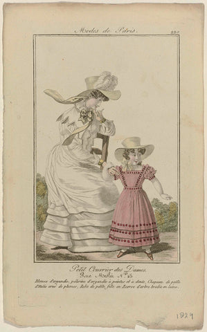 Petit Courrier des Dames, 1824, No. 220 : Blouse d'organdi (...), anonymous, 1824 Canvas Print