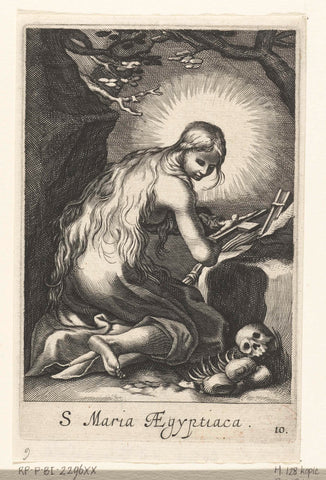 Saint Mary of Egypt as hermit, Boetius Adamsz. Bolswert, 1590 – 1662 Canvas Print