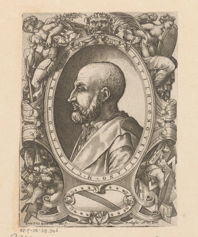 Portrait of Cipriano Moresini, Enea Vico, 1550 Canvas Print