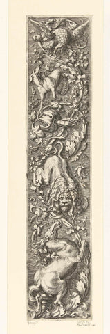 Pilaster decoration with animals, Franz Cleyn, 1645 Canvas Print