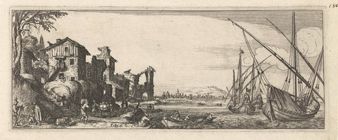 Haven, Jacques Callot, 1618 - 1670 Canvas Print