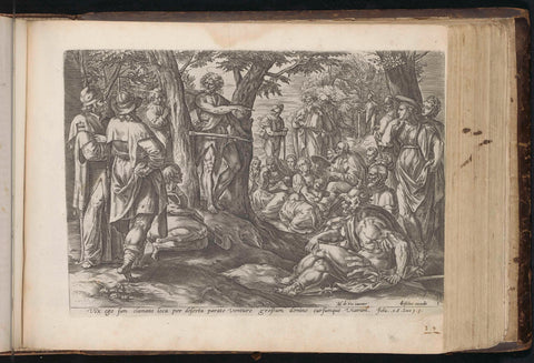 Preaching of John the Baptist, anonymous, Maerten de Vos, 1646 Canvas Print