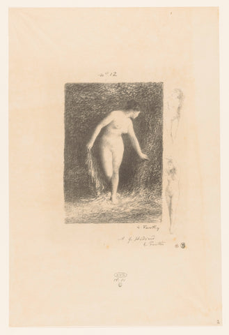 Diana undresses to bathe, Henri Fantin-Latour, 1905 Canvas Print