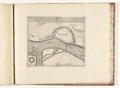 Map of Mainz, ca. 1701-1713, Abraham Allard, 1701 - 1714 Canvas Print