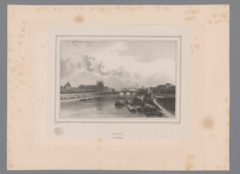 View of the Tuileries Palace from the Seine, Isodore-Laurent Deroy, 1829 - 1831 Canvas Print